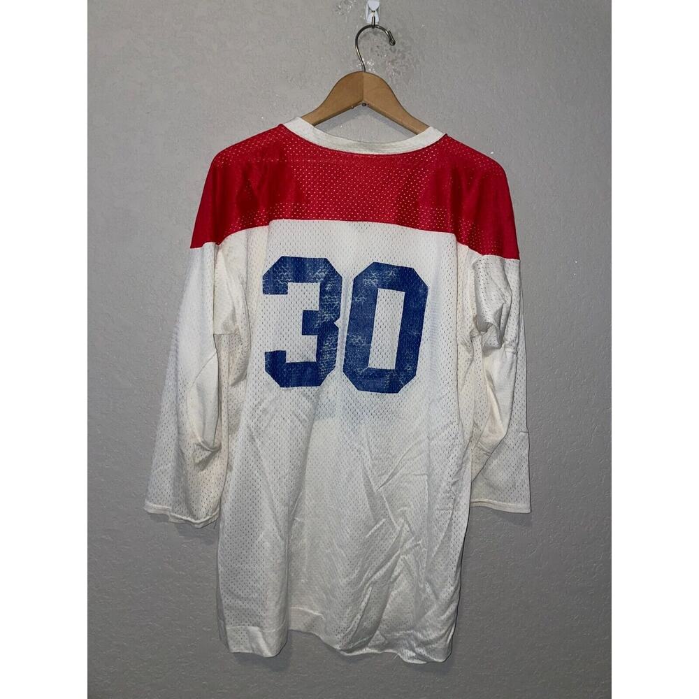 Vintage Buddy Bloms Hockey Jersey School White Red NHL Style 80s VTG 1980s L - Picture 11 of 12